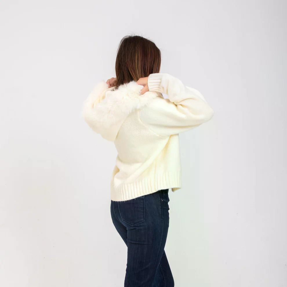 Cardigan Cappuccio a Peluche