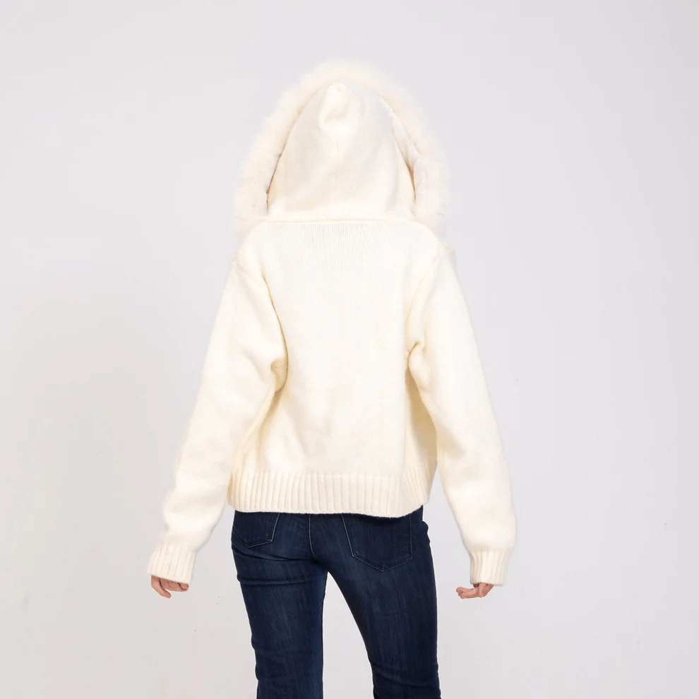 Cardigan Cappuccio a Peluche