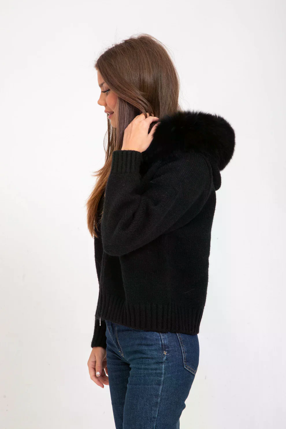 Cardigan Cappuccio a Peluche