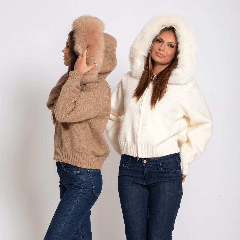 Cardigan Cappuccio a Peluche
